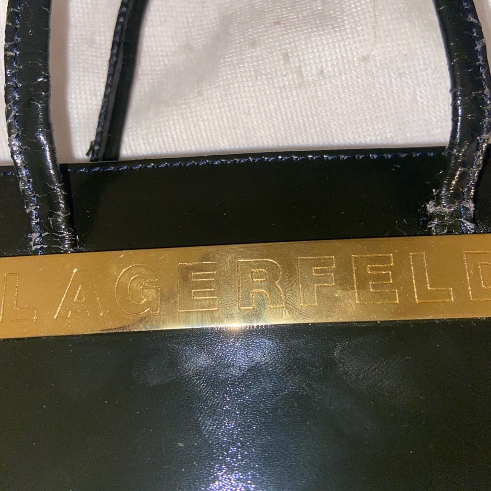 Karl Lagerfeld Vintage (1995) Black Handbag EUC - Picture 16 of 16
